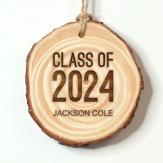 Proud Class of Real Wood Ornament